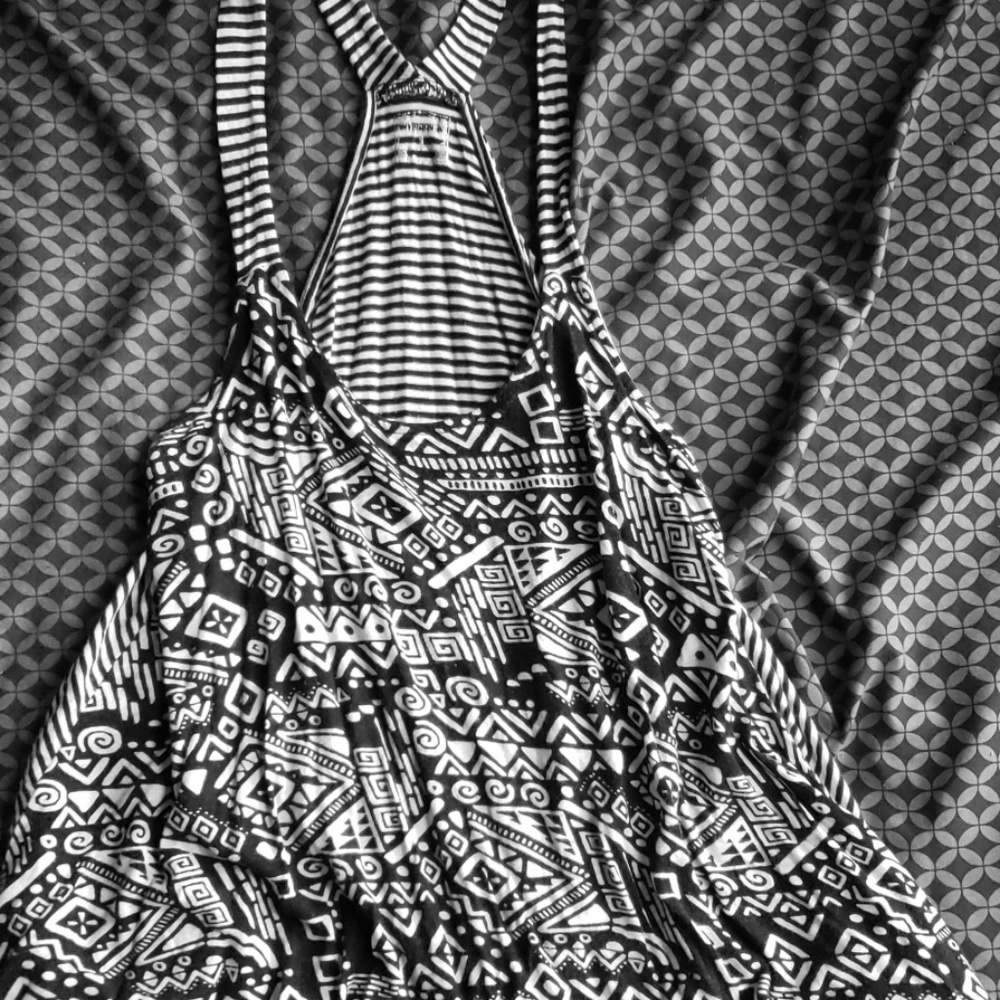 Aztec racer back crop top